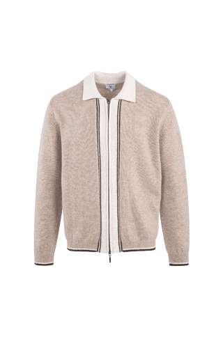 Ford zip cardigan Wool knit cardigan