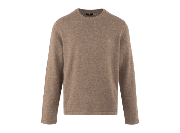 Hamilton Sweater Chocolate Chip M Straight lambswool r-neck 