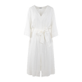 Hedvig Dress White S Tie belt midi dress