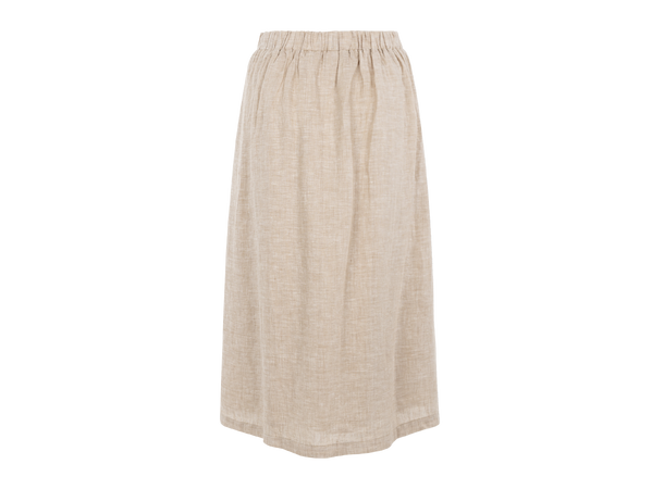 Hilma Skirt Sand S Linen midi skirt 