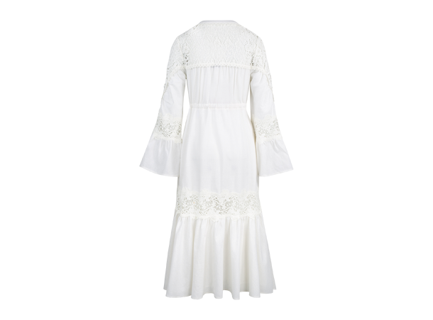 Jasmin Dress White M Cotton lace detail dress 