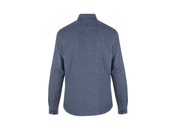Jon Shirt Navy L Brushed herringbone shirt 