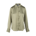 Judith Blouse Dark Olive XL Satin blouse
