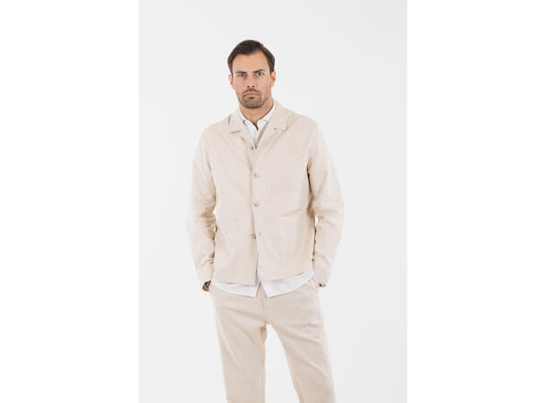 Kasdan Blazer Shirt Sand M Linen stretch overshirt 