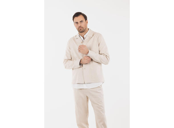 Kasdan Blazer Shirt Sand M Linen stretch overshirt 