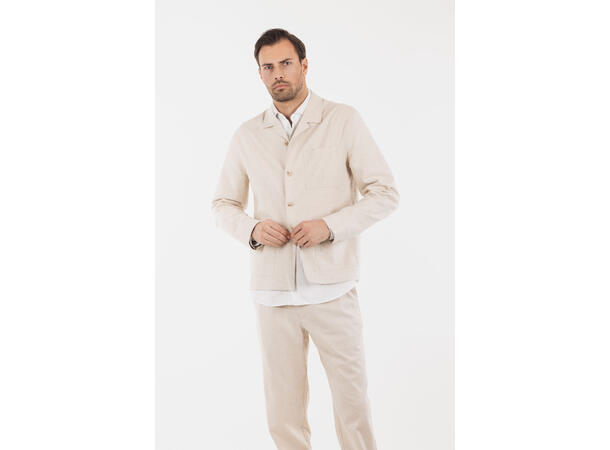 Kasdan Blazer Shirt Sand M Linen stretch overshirt 