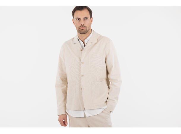 Kasdan Blazer Shirt Sand M Linen stretch overshirt 