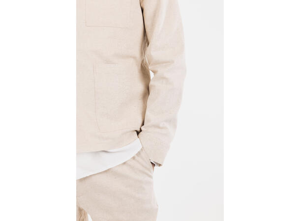 Kasdan Blazer Shirt Sand M Linen stretch overshirt 