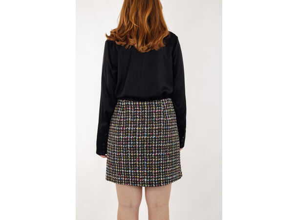 Lilo Skirt Black multi S Mini boucle skirt 