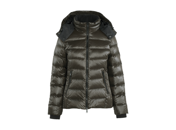 Olivia Down Jacket Olive M Glossy down jacket 