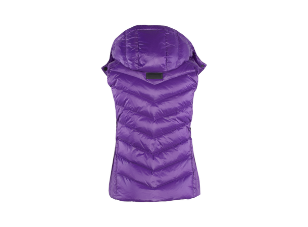 Olivia Down Vest Purple Magic M Glossy down vest 