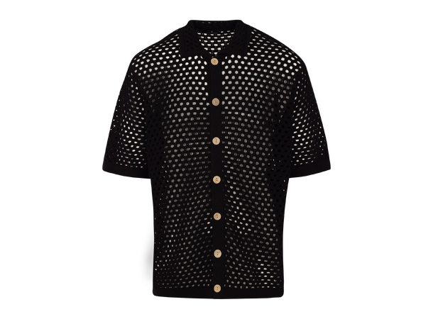 Pulp Shirt Black M Crochet SS shirt 