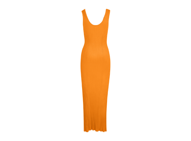 Stine midi dress Bright orange M Viscose knit midi dress