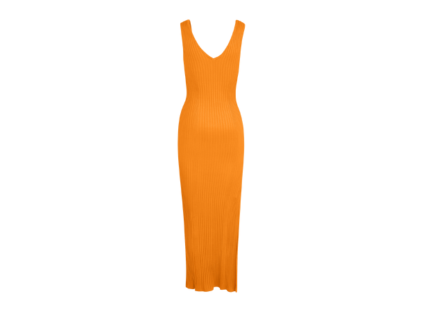 Stine midi dress Bright orange M Viscose knit midi dress