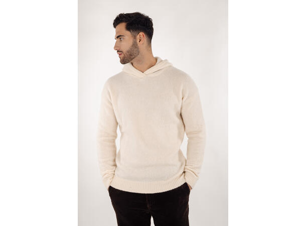 Teddy Hoodie Cream XL Wool knit sweater 