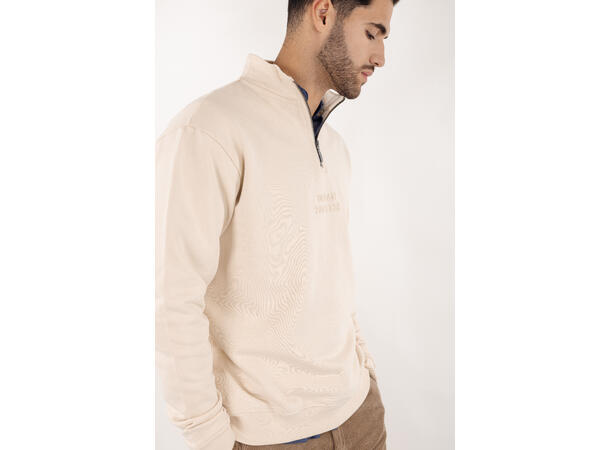 Thorin Half-zip Birch M Pioneers embossed half-zip