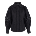 Vreni Blouse Black XL Poplin lace blouse