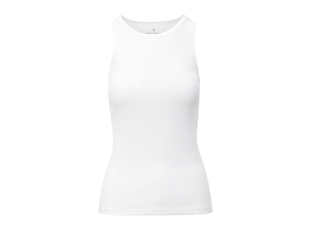 Aili Top White L Rib tank top 
