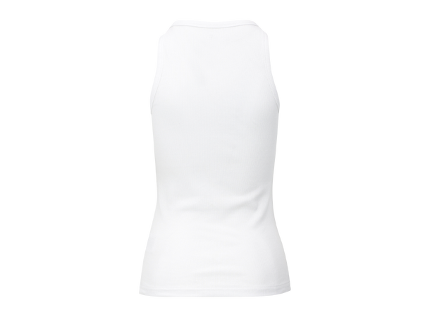 Aili Top White L Rib tank top 