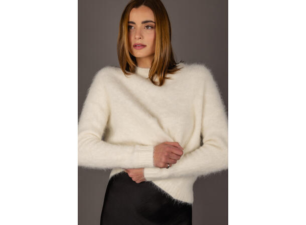 Fluffy cream sweater shop