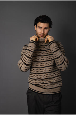 Bjarni Turtleneck Fishermans wool sweater