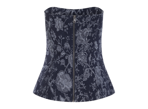 Brielle Corset Top Denim M Denim pettern corset top 