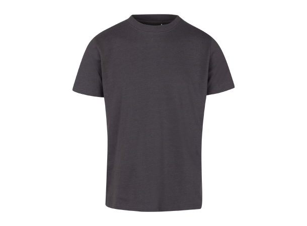 Bruno R-neck Tee Dark Grey Melange L Organic cotton R-neck t-shirt 