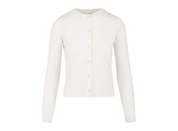 Candi Cardigan Cream S Short merino wool cardigan 