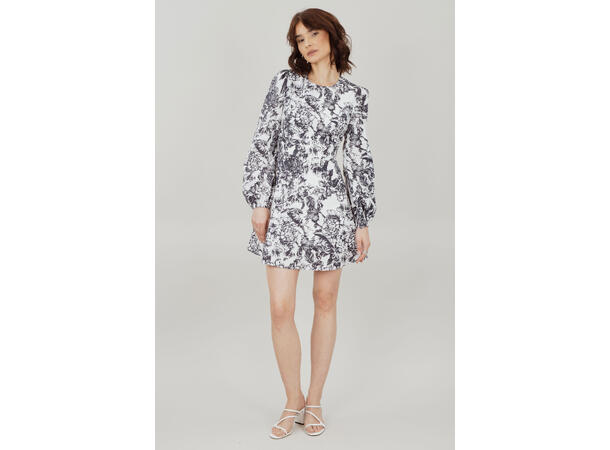 Dea Dress Navy AOP M Classic short cotton dress 
