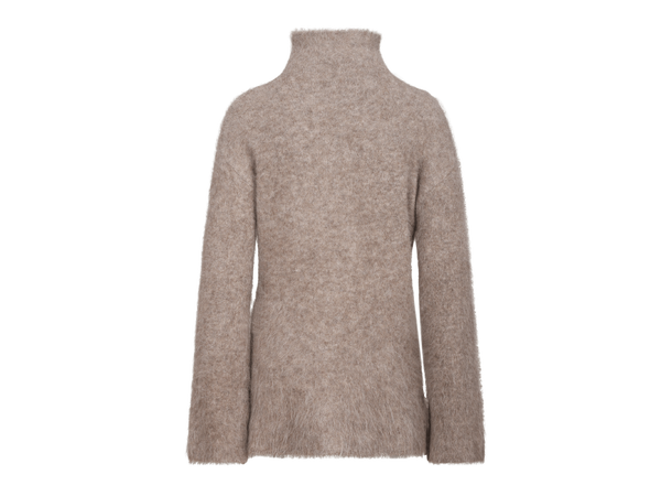 Edith Turtleneck Dark Sand S Alpaca LS turtleneck 