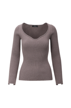 Freja Sweater Sweetheart rib LS top