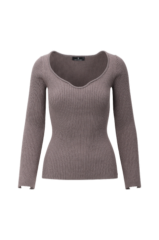 Freja Sweater Sweetheart rib LS top