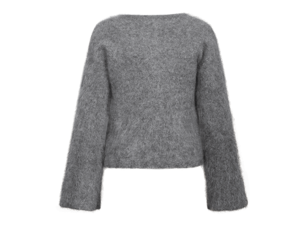 Hannah Cardigan Dark Grey S Furry mohair cardigan 