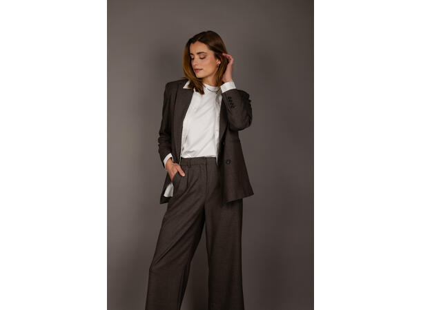 Inez Blazer Brown S Flannel power blazer 