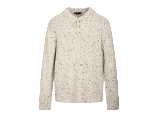 Jack Sweater Light Sand M Neps button sweater 