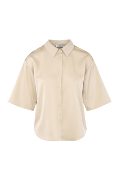 Kaya SS Shirt SS boxy satin shirt