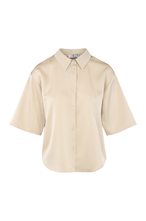 Kaya SS Shirt SS boxy satin shirt