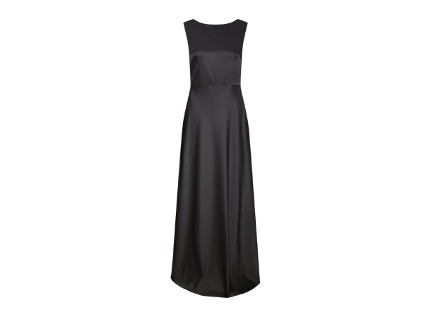 Keeley Dress Black S Long dress w/waterfall at back 