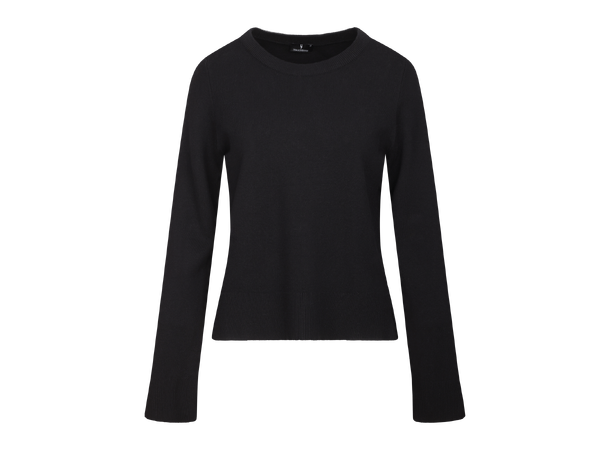 Lila Sweater Black L Viscose knit LS sweater 