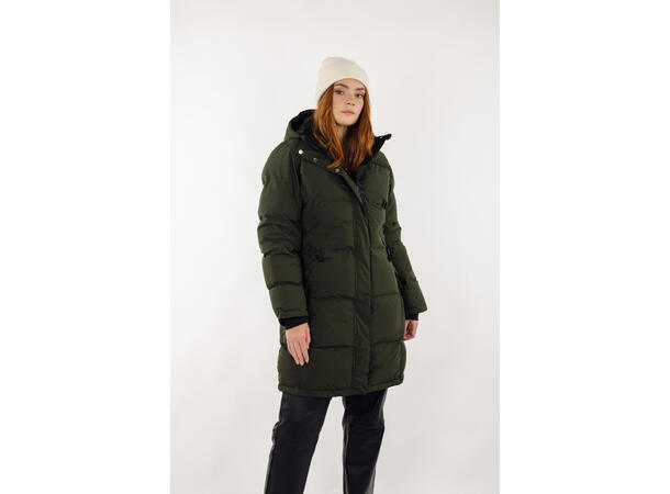 Liv Parka Olive Night M Padded channels parka 
