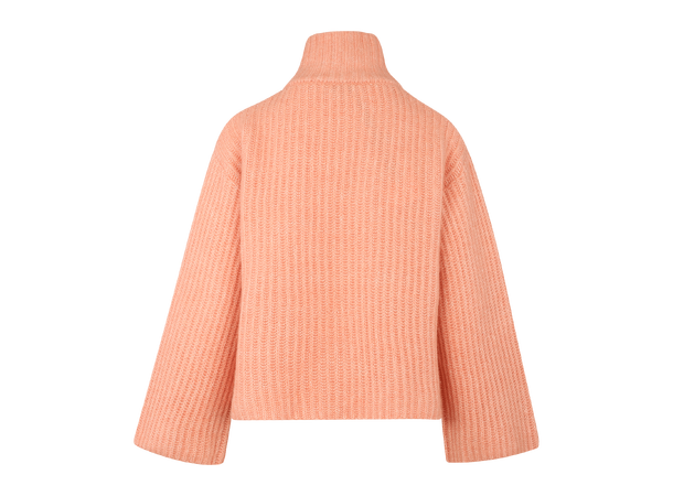 Majken Cardigan Nectarine XL Zip wool cardigan 