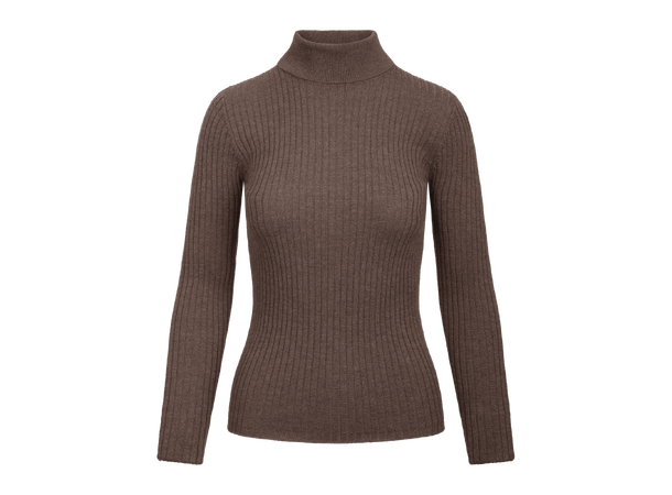 Mari Turtleneck Wood Burn S Merino rib turtle 