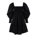 Milagros Dress Black L Stretch linen dress