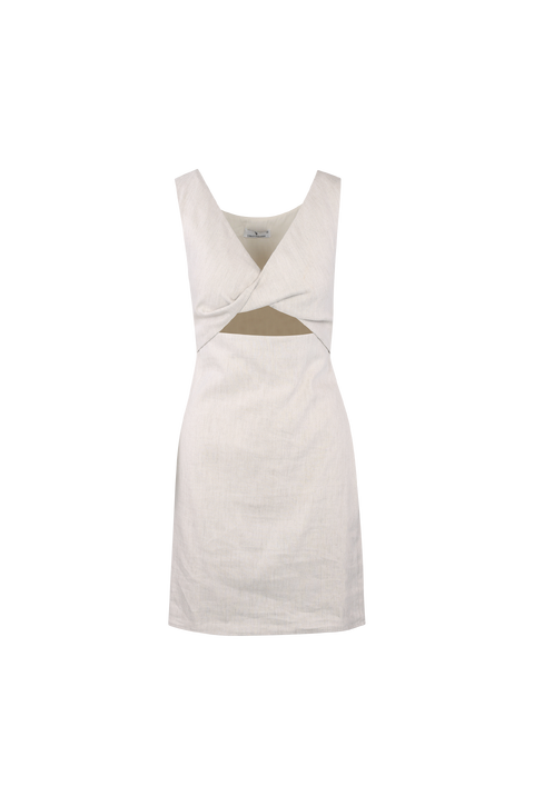 Nikoline Dress Cut-out linen dress