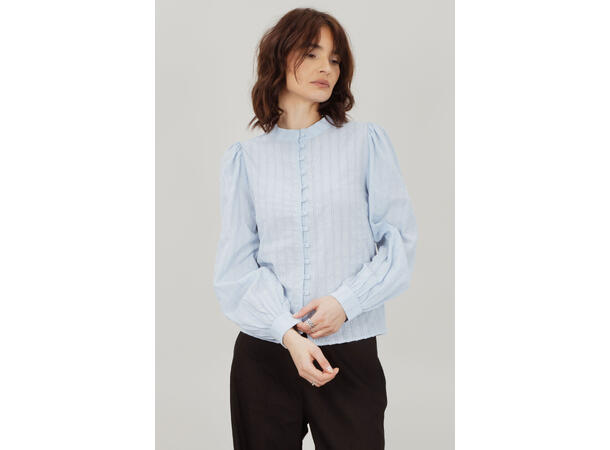 Otilie LS Blouse Light Blue S Blouse with ruffles 
