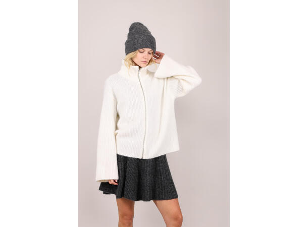 Pandora Cardigan Cream XL Mohair zip wool cardigan 