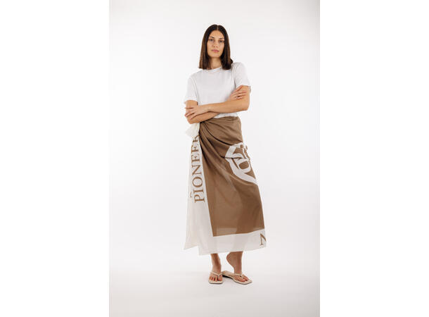 Paros Sarong Silver Mink One Size Cotton silk sarong 