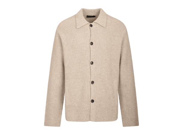 Reuben Cardigan Sand M Merino knit jacket 