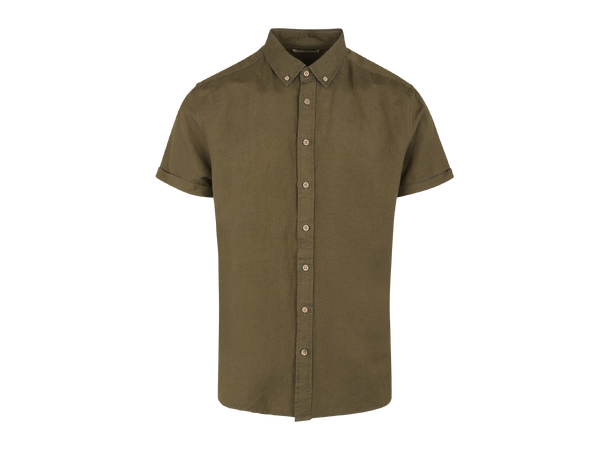 Sawyer Shirt Burnt olive XL SS linen shirt 