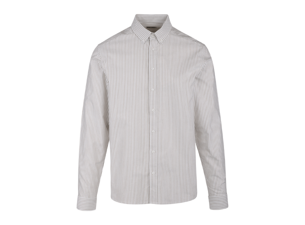 Solari LS Shirt Sand L Cotton stripe oxford LS shirt 